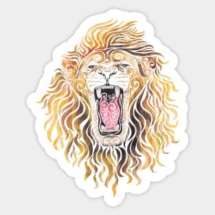 Swirly Lion Sticker